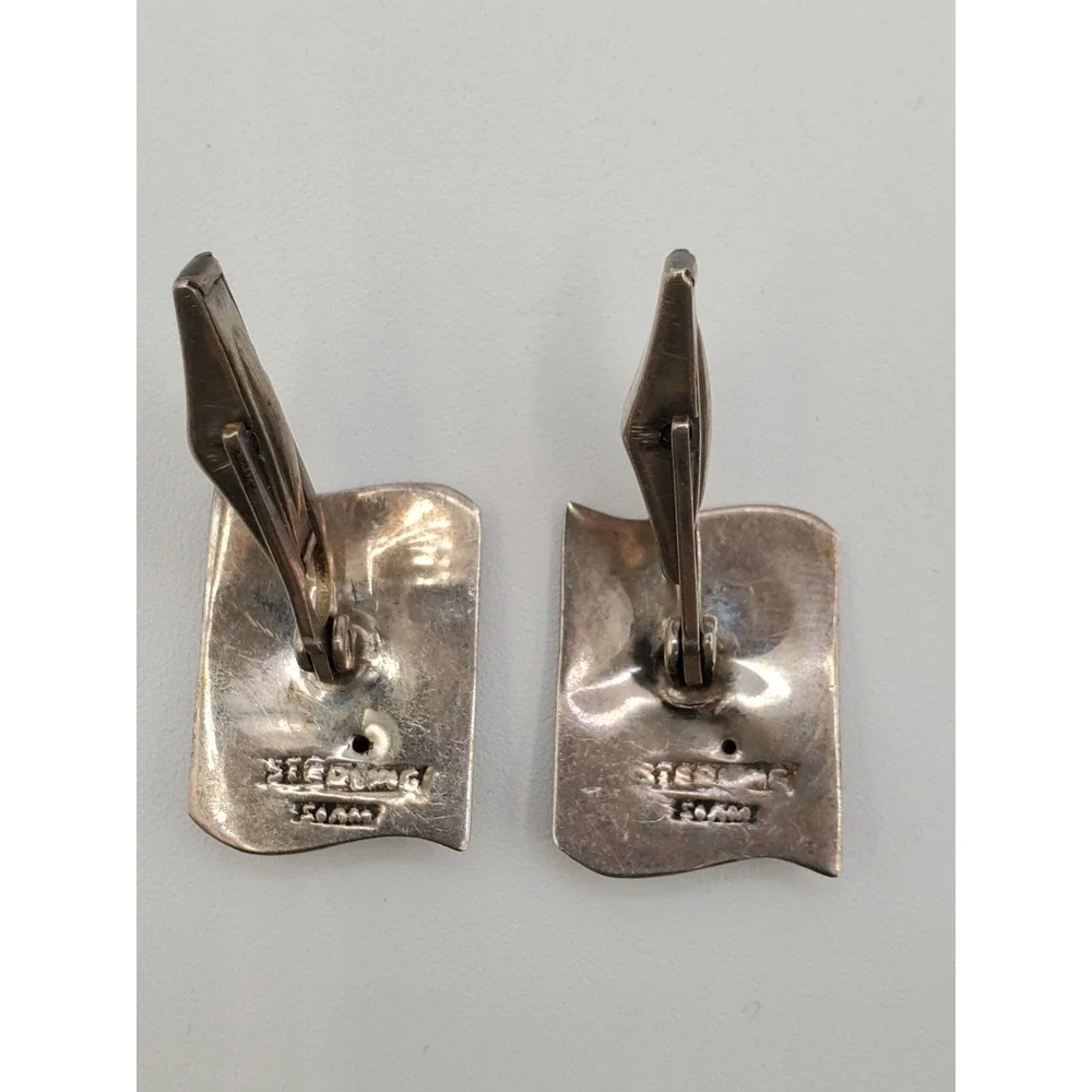 Vtg Sterling Silver Signed Siam Cuff Links 10g